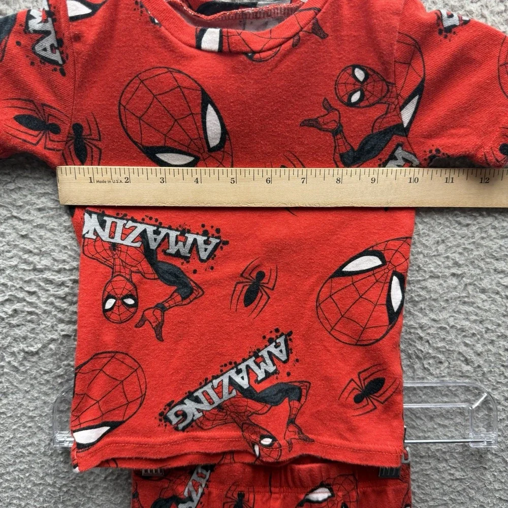 Marvel Pajamas Boys Size 4 Red Spiderman 2 Piece Pajama Set Boys Size 4
